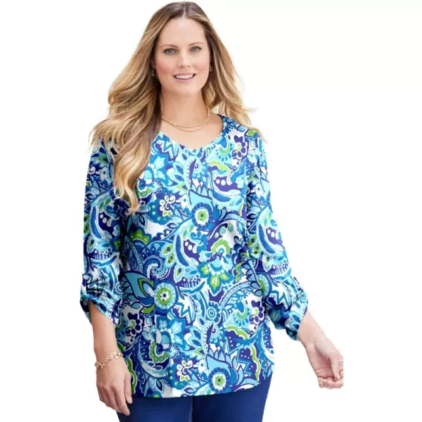 Vibrant Blue Paisley