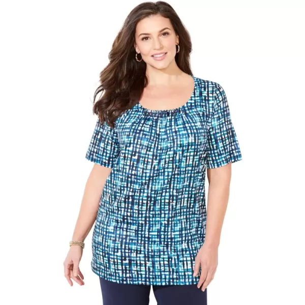 Navy Watercolor Plaid