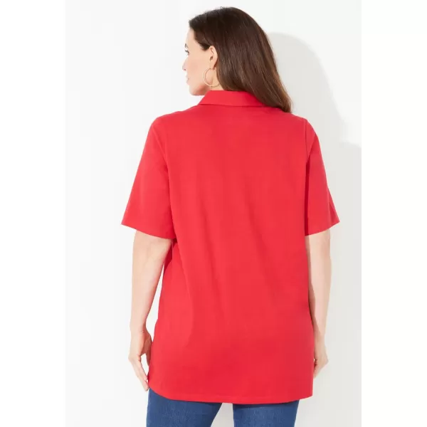 Catherines Women's Plus Size Short Sleeve Polo