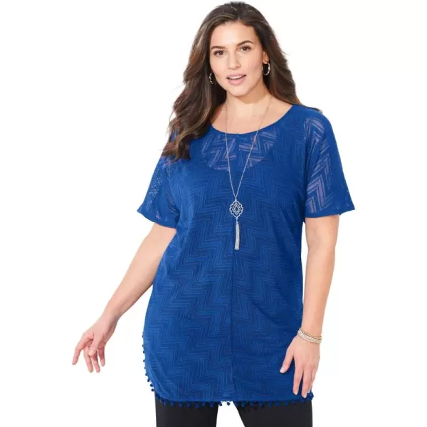 Catherines Women's Plus Size Anywear Dolman Sleeve Duet Top