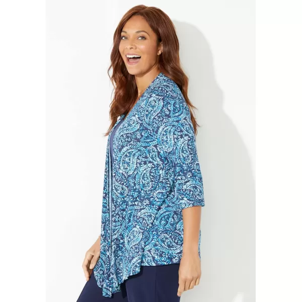 Catherines Women's Plus Size Cardigan and Tank Duet