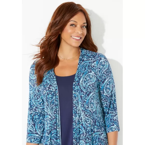 Catherines Women's Plus Size Cardigan and Tank Duet