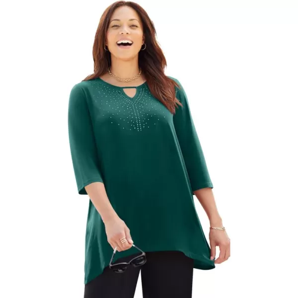 Catherines Women's Plus Size Anywear Keyhole Tunic