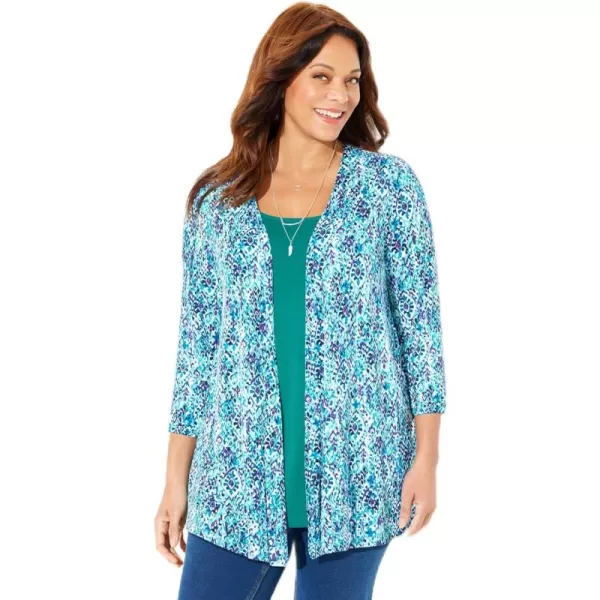 Catherines Women's Plus Size Cardigan and Tank Duet