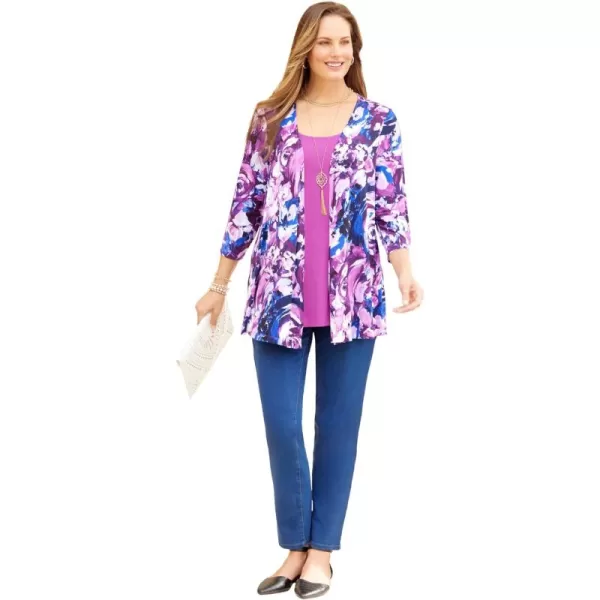 Catherines Women's Plus Size Cardigan and Tank Duet