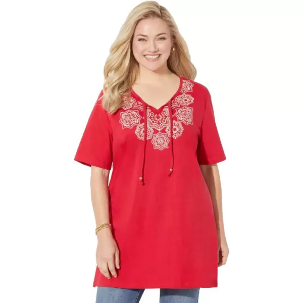 Catherines Women's Plus Size Easy Fit Peasant Tee