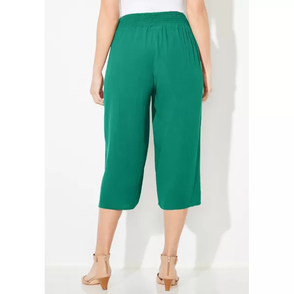 Catherines Women's Plus Size Gauze Pull-On Capri