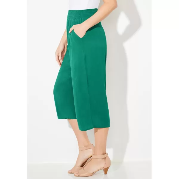 Catherines Women's Plus Size Gauze Pull-On Capri