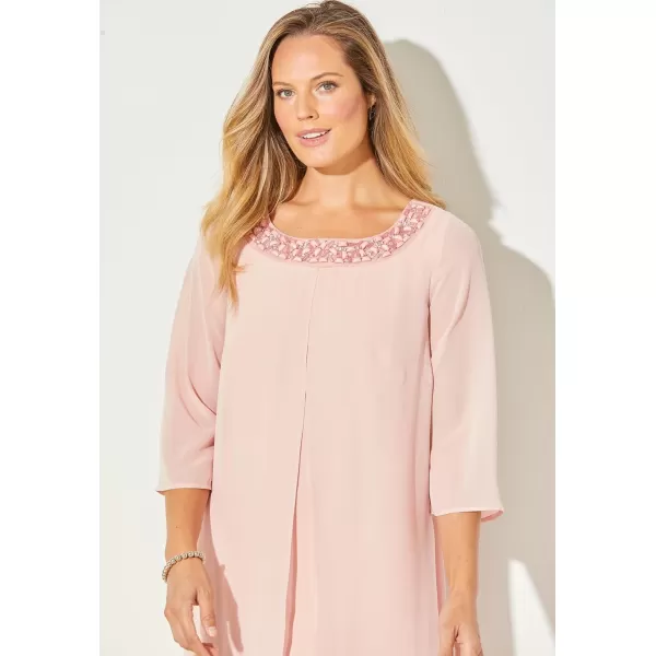 Catherines Women's Plus Size Petite Midnight Dazzle Mesh Flyaway Dress