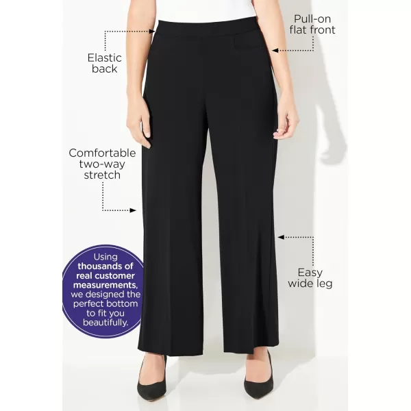 Catherines Women's Plus Size Refined Wide Leg Pant