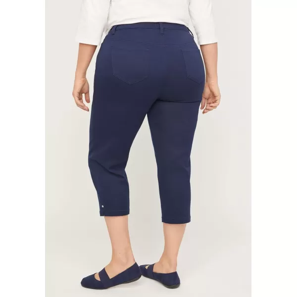 Catherines Women's Plus Size Sateen Stretch Capri
