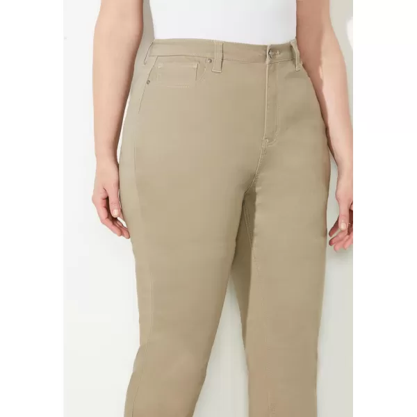 Catherines Women's Plus Size Sateen Stretch Curvy Pant