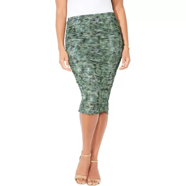 Catherines Women's Plus Size Curvy Colorblock Pencil Skirt