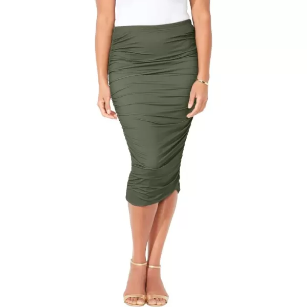 Catherines Women's Plus Size Curvy Colorblock Pencil Skirt