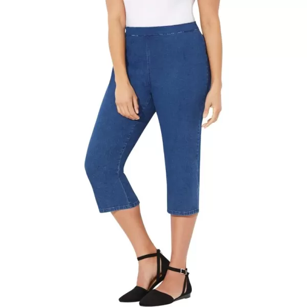 Catherines Women's Plus Size Everyday Denim Pull-On Capri