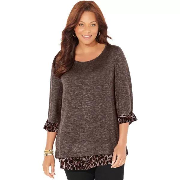 Catherines Women's Plus Size Impossibly Soft Duet Tunic