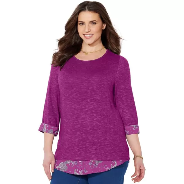 Catherines Women's Plus Size Impossibly Soft Duet Tunic