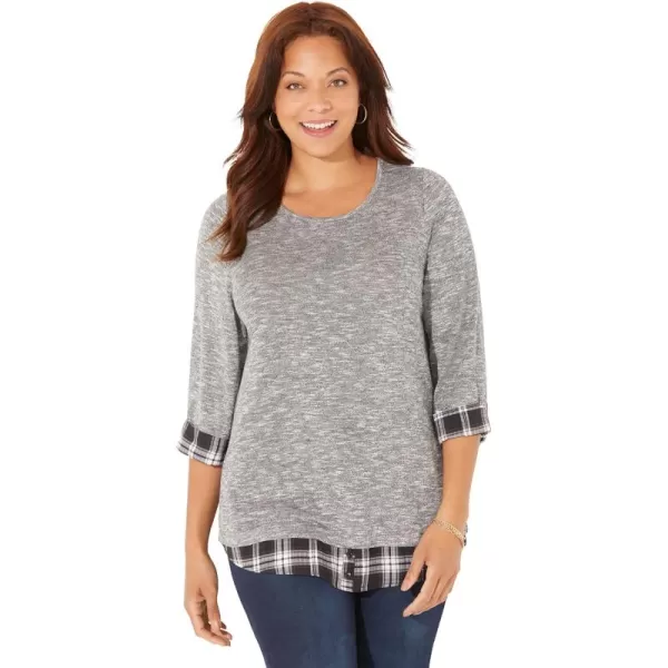 Catherines Women's Plus Size Impossibly Soft Duet Tunic