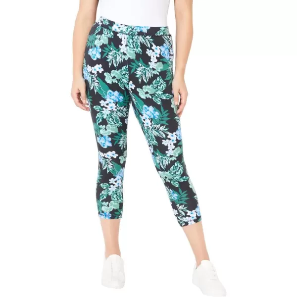Catherines Women's Plus Size Knit Legging Capri