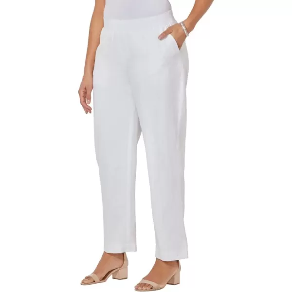 Catherines Women's Plus Size Knit Waist Linen Pant