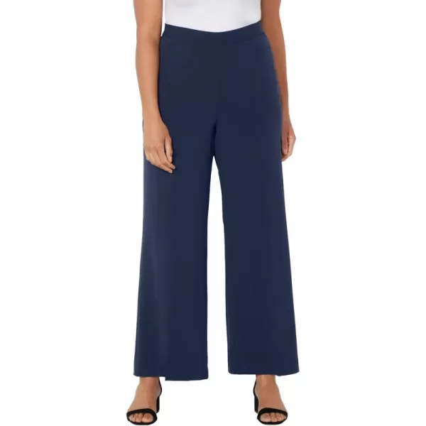 Catherines Women's Plus Size Petite Refined Wide Leg Pant
