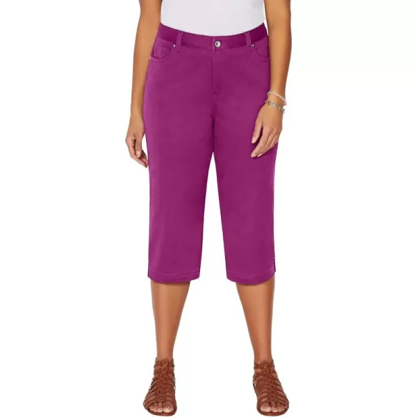 Catherines Women's Plus Size Sateen Stretch Capri