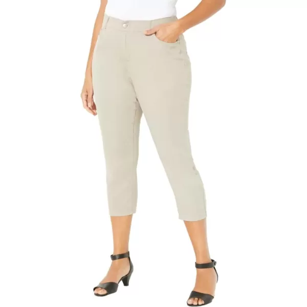 Catherines Women's Plus Size Secret Slimmer Capri