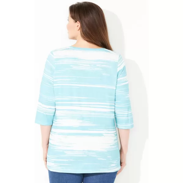 Catherines Women's Plus Size 3/4 Sleeve Seasonal Tee