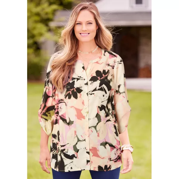 Catherines Women's Plus Size Breezeway Georgette Blouse