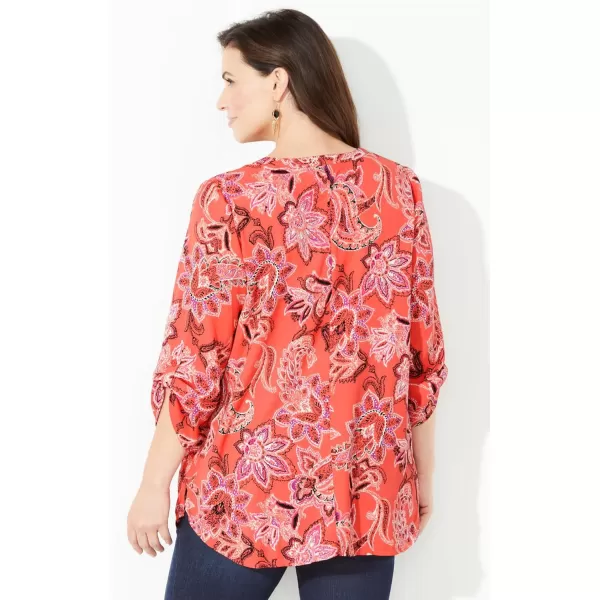 Catherines Women's Plus Size Breezeway Georgette Blouse