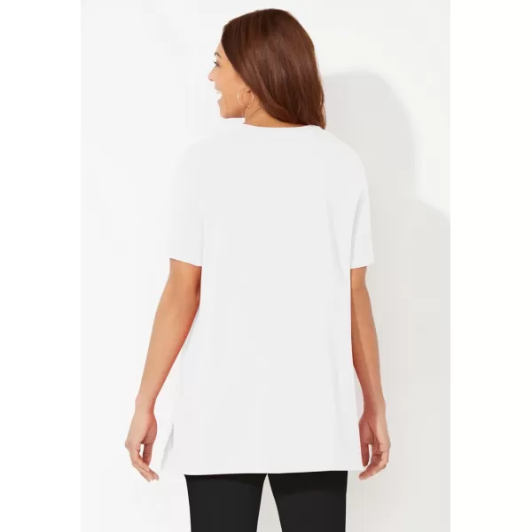 Catherines Women's Plus Size Easy Fit Short Sleeve V-Neck Tunic