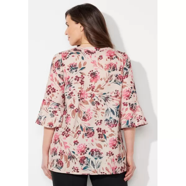 Catherines Women's Plus Size Georgette Pintuck Blouse