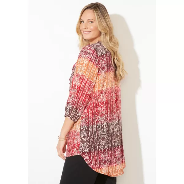Catherines Women's Plus Size Modern Romance Ruffle Blouse