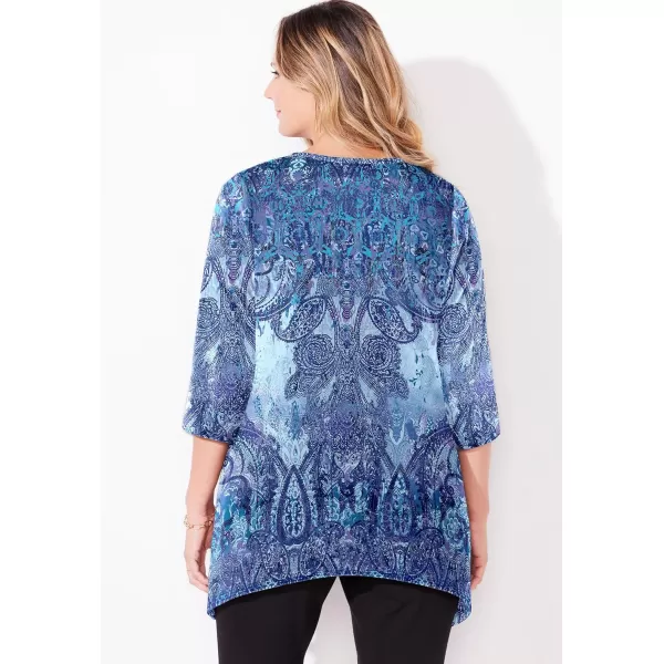 Catherines Women's Plus Size Panne Velvet Tunic