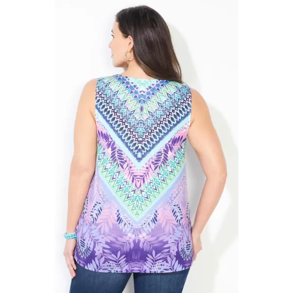 Catherines Women's Plus Size Sparkling Crochet Trim Tank