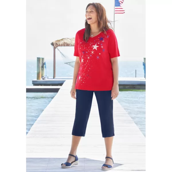 Catherines Women's Plus Size Stars &amp; Shine Tee