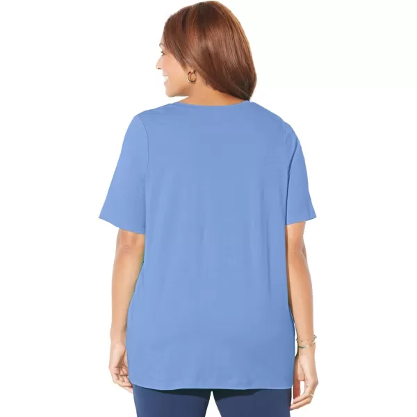 Catherines Women's Plus Size Suprema Lace-Up Duet Tee