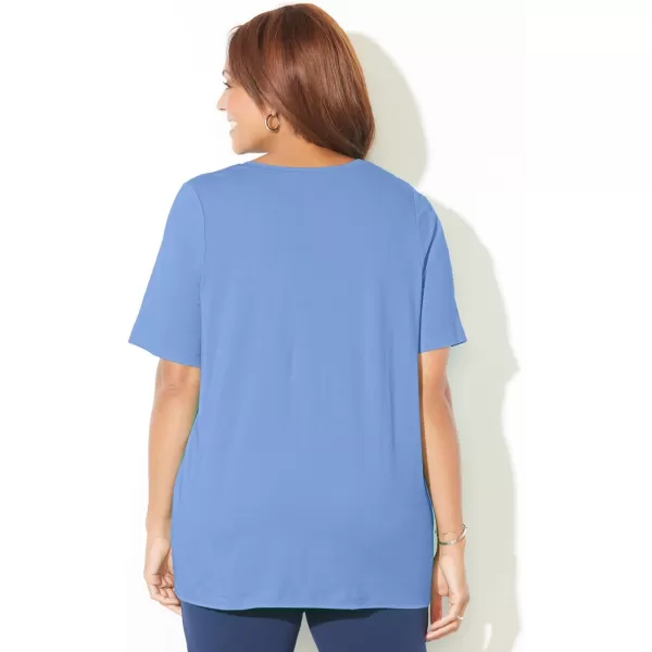 Catherines Women's Plus Size Suprema Lace-Up Duet Tee