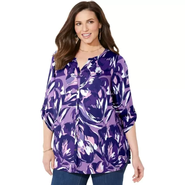 Catherines Women's Plus Size Breezeway Georgette Blouse