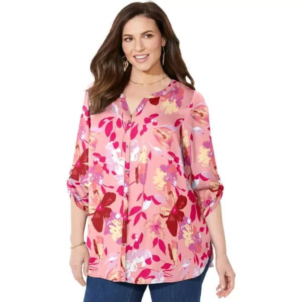 Catherines Women's Plus Size Breezeway Georgette Blouse