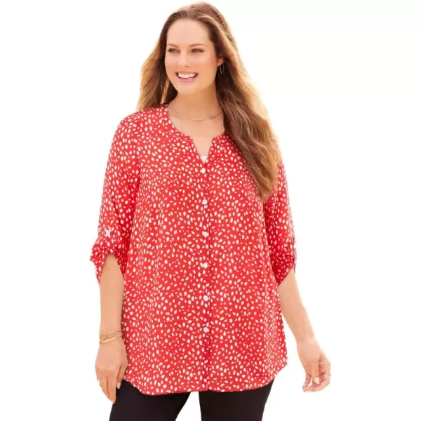 Catherines Women's Plus Size Breezeway Georgette Blouse