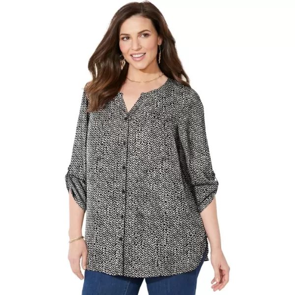 Catherines Women's Plus Size Breezeway Georgette Blouse
