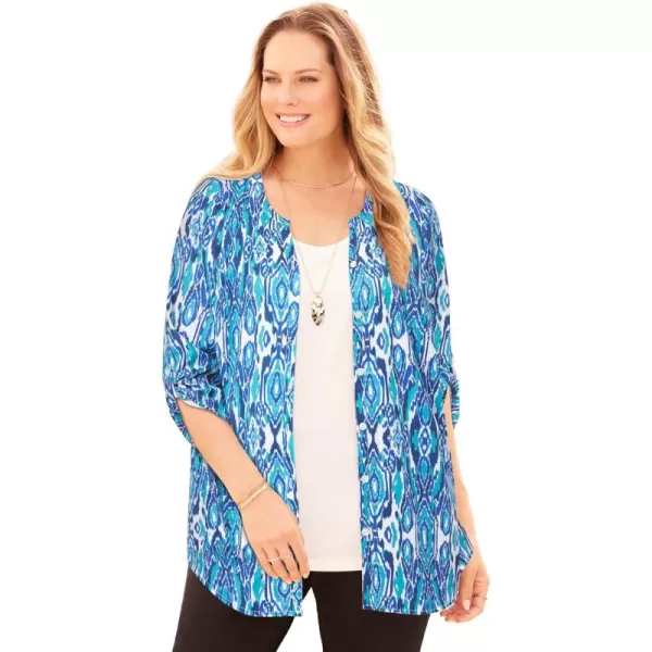 Catherines Women's Plus Size Breezeway Georgette Blouse