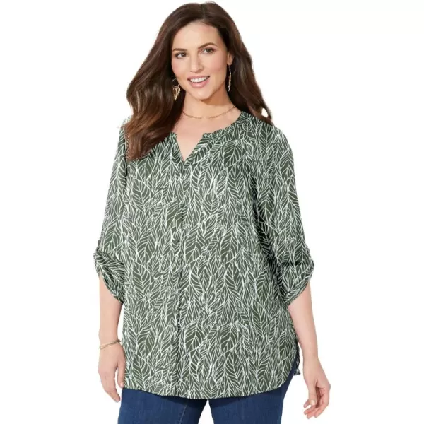 Catherines Women's Plus Size Breezeway Georgette Blouse