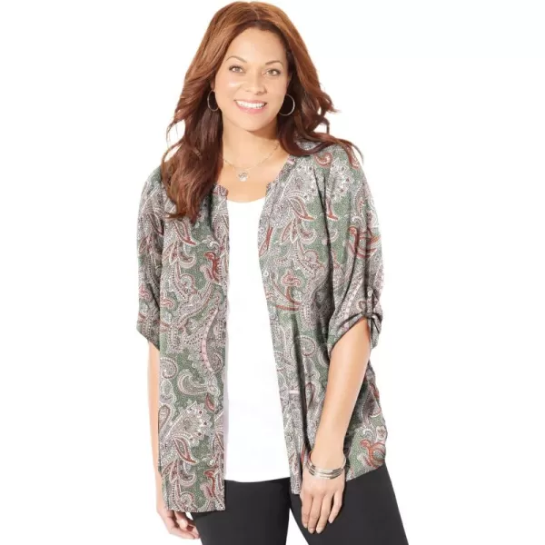 Catherines Women's Plus Size Breezeway Georgette Blouse