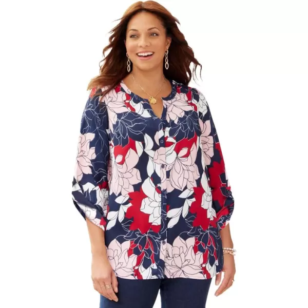 Catherines Women's Plus Size Breezeway Georgette Blouse