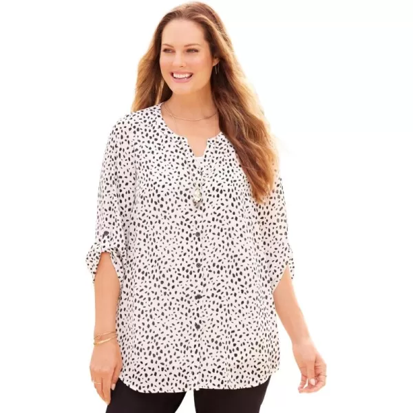 Catherines Women's Plus Size Breezeway Georgette Blouse