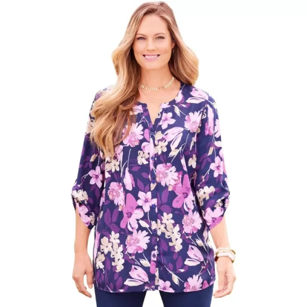 Catherines Women's Plus Size Breezeway Georgette Blouse