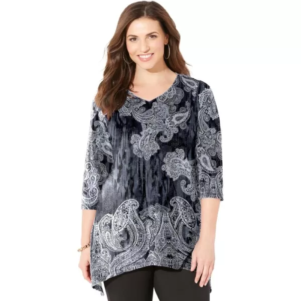 Catherines Women's Plus Size Panne Velvet Tunic