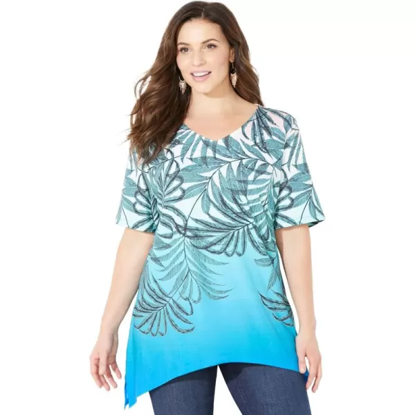 Vibrant Blue Ombre Palm
